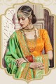 Green Heavy Banarasi Silk saree
