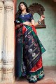 Silk Saree in Red with patola Weaving