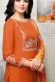 Orange Upada Silk Palazzo Suit