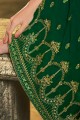New Green Satin Georgette Palazzo Suit