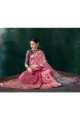 Pink, Purple Banarasi Silk saree