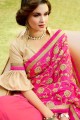 Voguish Pink Art Silk saree