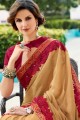 Stunning Beige Art Silk saree