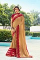 Stunning Beige Art Silk saree