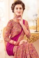 Excellent Magenta Art Silk saree