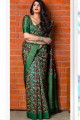 Fashionable Green Banarasi Silk saree