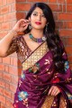Purple Banarasi Silk saree
