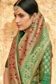 Elegant Green Silk Base saree