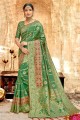 Elegant Green Silk Base saree