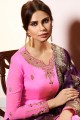Light pink Viscose Churidar Suits