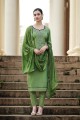 Green Cotton Churidar Suits