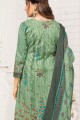 Green Cotton Palazzo Suits
