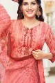 Coral Cotton Palazzo Suits