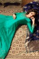 Rama green Satin georgette Anarkali Suits