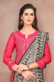 Fuisa pink Chanderi and silk Churidar Suits