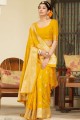 Banarasi silk Banarasi Saree in Yellow with Weaving