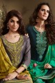 Grey Cotton and silk Patiala Suits