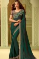Excellent Forest green Silk saree