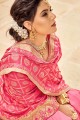 Snazzy Pink Georgette saree