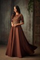 Brown Silk Anarkali Suits
