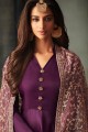 Purple Silk Anarkali Suits