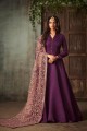 Purple Silk Anarkali Suits