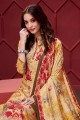 Multicolor Cotton,ikat and silk Palazzo Suits