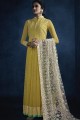 Yellow Georgette Anarkali Suits