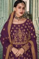 Purple Georgette Anarkali Suits