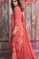 Coral  Crepe Palazzo Suits