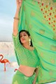 Banarasi Saree in Lime green Weaving Banarasi silk