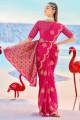 Banarasi silk Banarasi Saree with Weaving in Pink