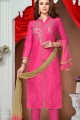 Pink Cotton Churidar Suits