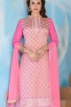 Light pink Cotton Churidar Suits