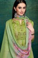 Indian Ethnic Green Satin Palazzo Suits