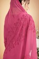 Rose pink Cotton Palazzo Suits
