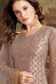 Light brown Net Palazzo Suits