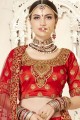 Pretty Red Silk Lehenga Choli