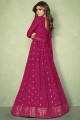 Pink Anarkali Suit with Embroidered Georgette