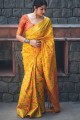Yellow color Banarasi Art Silk saree