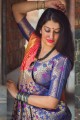 Snazzy Pink color Banarasi Art Silk saree