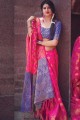 Sassy Fuschia Pink color Banarasi Art Silk saree