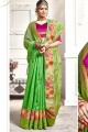 Latest Ethnic Green color Art Silk saree