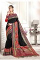 Lovely Black color Art Silk saree