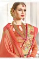 Indian Ethnic Red color Art Silk saree