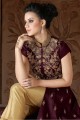 Wine color Art Silk Anarkali Suit