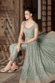 Laurel Green color Net Anarkali Suit