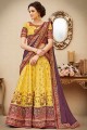 Ethinc Yellow color Banarasi Art Silk Lehenga Choli