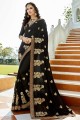 Adorable Black color Soft Silk saree
