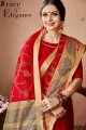 Splendid Red color Cotton Silk saree